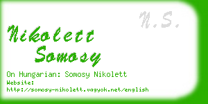 nikolett somosy business card